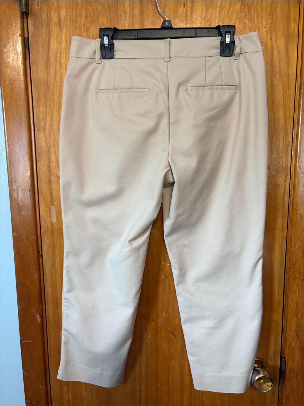 White House Black Market Perfect Form Straight Crop Pants - Beige - Size 10 - Picture 2 of 8